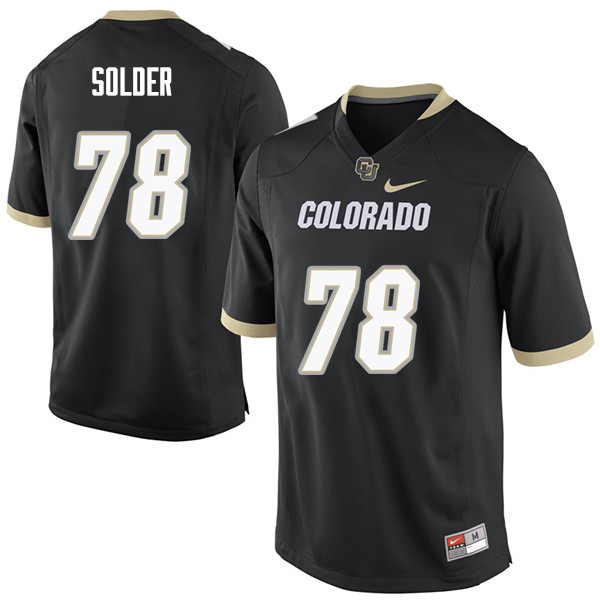 Men #78 Nate Solder Colorado Buffaloes College Football Jerseys Sale-Black